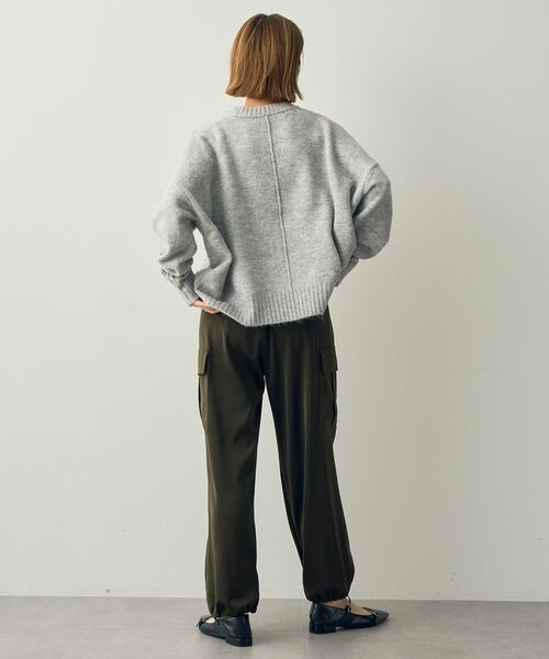 YECCA VECCA（イェッカヴェッカ）の「クルーネックソフトニット（ニット/セーター・レディース・ブラック/杢グレー/パープル/グリーン・FREE）」の7枚目の写真