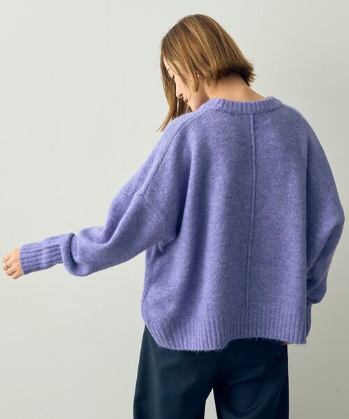 YECCA VECCA（イェッカヴェッカ）の「クルーネックソフトニット（ニット/セーター・レディース・ブラック/杢グレー/パープル/グリーン・FREE）」の13枚目の写真