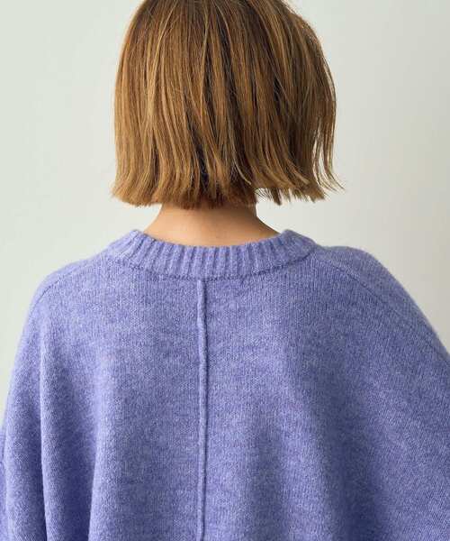 YECCA VECCA（イェッカヴェッカ）の「クルーネックソフトニット（ニット/セーター・レディース・ブラック/杢グレー/パープル/グリーン・FREE）」の15枚目の写真