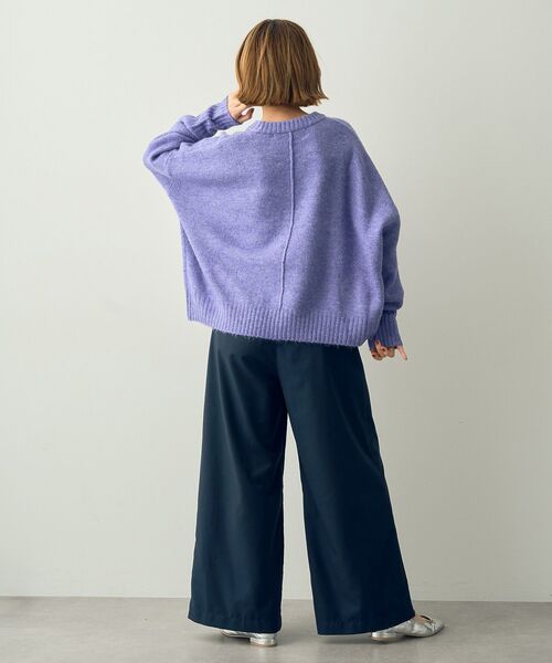 YECCA VECCA（イェッカヴェッカ）の「クルーネックソフトニット（ニット/セーター・レディース・ブラック/杢グレー/パープル/グリーン・FREE）」の20枚目の写真