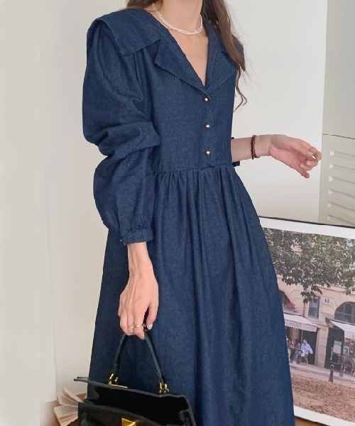 【セール】アクトレスカラーデニムシャツワンピース（ワンピース）｜Ritomo De Ricco（リトモ・デ・リコ）