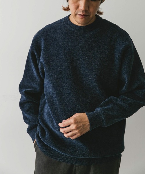 URBAN RESEARCH DOORS(アーバンリサーチドアーズ)の「モールダブルフェイスプルオーバー(ニット/セーター・メンズ・チャコールグレー/ネイビー/ブラウン・MEDIUM/LARGE)」の15枚目の写真