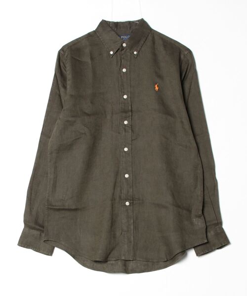 POLO RALPH LAUREN（ポロ ラルフ ローレン）の「クラシック フィット リネン シャツ（シャツ/ブラウス・メンズ・グリーン系1・L/M/S/XL/XS/XXL）」の3枚目の写真