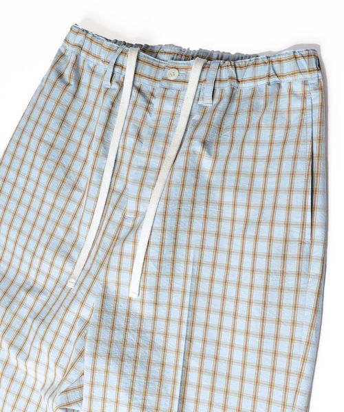 HOLIDAY WASHED CHECK DRAWSTRINGS シャツパンツ HOLIDAY WASHED CHECK DRAWSTRINGS シャツパンツ