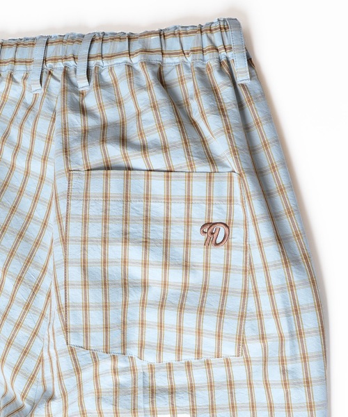 HOLIDAY（ホリデイ）の「WASHED CHECK DRAWSTRINGS SHIRT PANTS ウォッシュドチェックドローストリングシャツパンツ（その他パンツ・レディース・ブルー・ONE SIZE）」の7枚目の写真