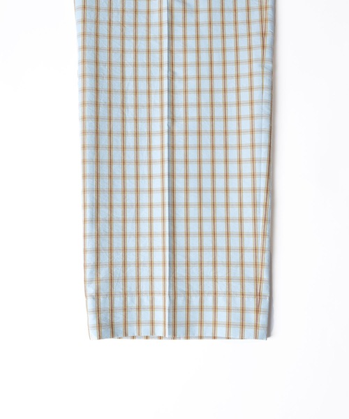 HOLIDAY WASHED CHECK DRAWSTRINGS シャツパンツ