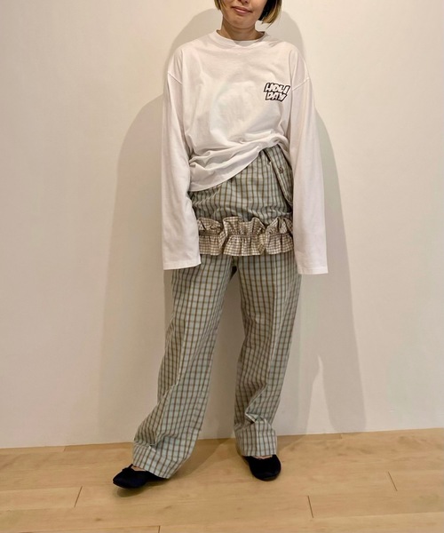 HOLIDAY WASHED CHECK DRAWSTRINGS シャツパンツ HOLIDAY WASHED CHECK DRAWSTRINGS シャツパンツ