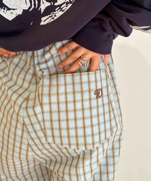 HOLIDAY WASHED CHECK DRAWSTRINGS シャツパンツ HOLIDAY WASHED CHECK DRAWSTRINGS シャツパンツ