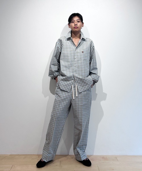 HOLIDAY WASHED CHECK DRAWSTRINGS シャツパンツ HOLIDAY WASHED CHECK DRAWSTRINGS シャツパンツ