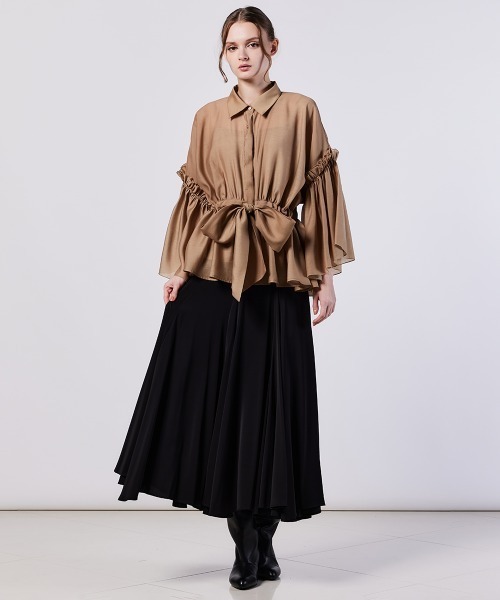 オーガンジーフレアブラウス（WEB限定）（シャツ/ブラウス）｜Sov.（ソブ）