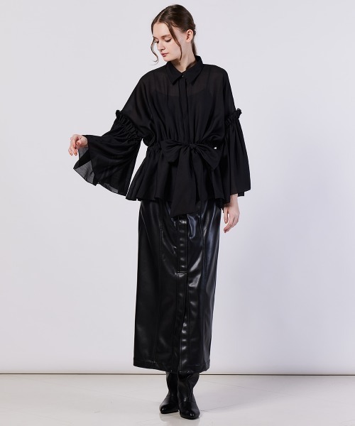 オーガンジーフレアブラウス（WEB限定）（シャツ/ブラウス）｜Sov.（ソブ）