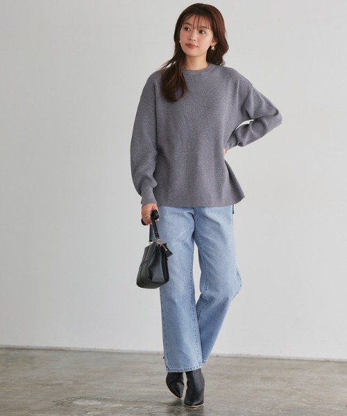 Pierrot(ピエロ)の「ラフストレートコットンデニム(デニムパンツ・レディース・サックスブルー・L/M/S/XS)」の13枚目の写真