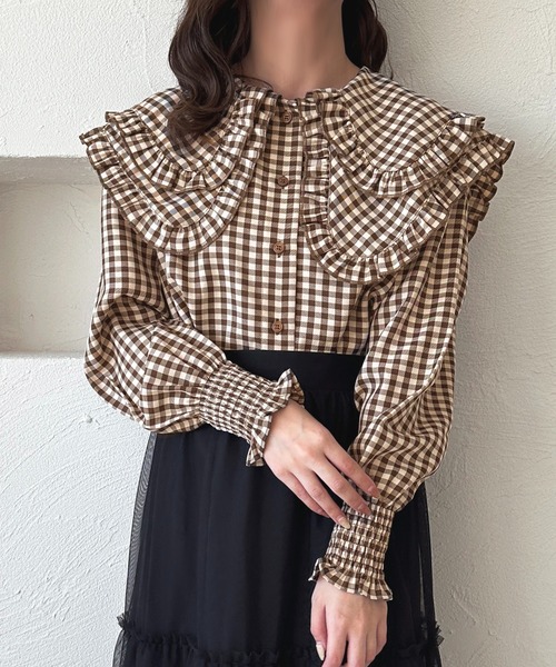 新品 タグ付き レリル ブルー ブラウス 38 SHIRT・BLOUSE