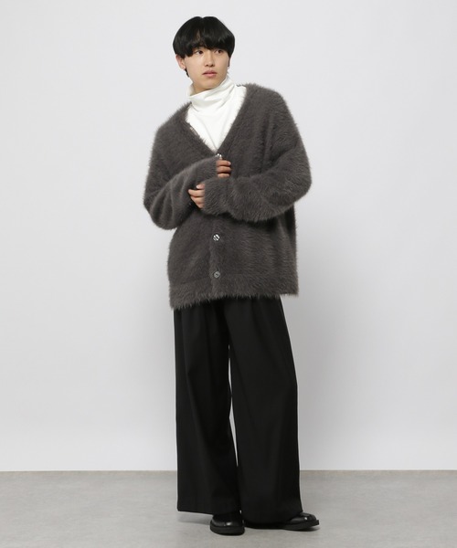 3.3 Field Trip （3.3フィールドトリップ）の「3.3 Field Trip／フェザーVネックカーデ（カーディガン/ボレロ・メンズ・チャコール/ブラック・FREE）」の16枚目の写真
