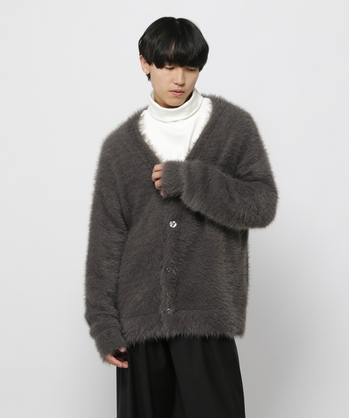 3.3 Field Trip （3.3フィールドトリップ）の「3.3 Field Trip／フェザーVネックカーデ（カーディガン/ボレロ・メンズ・チャコール/ブラック・FREE）」の19枚目の写真