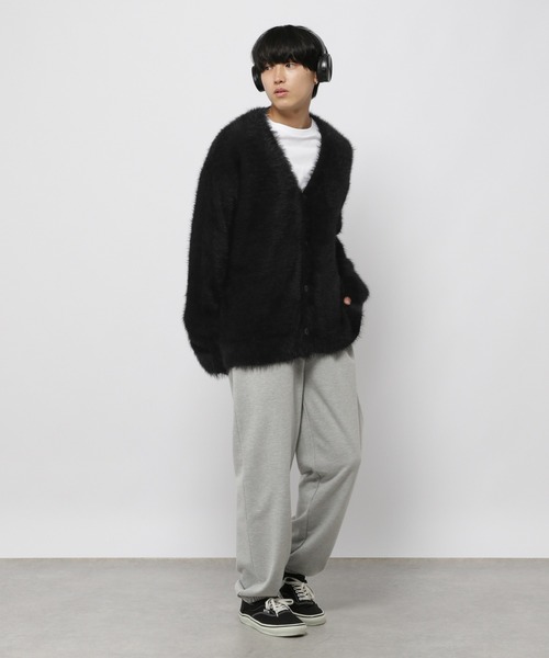 3.3 Field Trip （3.3フィールドトリップ）の「3.3 Field Trip／フェザーVネックカーデ（カーディガン/ボレロ・メンズ・チャコール/ブラック・FREE）」の11枚目の写真