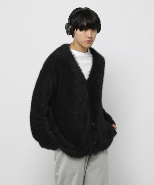 3.3 Field Trip （3.3フィールドトリップ）の「3.3 Field Trip／フェザーVネックカーデ（カーディガン/ボレロ・メンズ・チャコール/ブラック・FREE）」の14枚目の写真