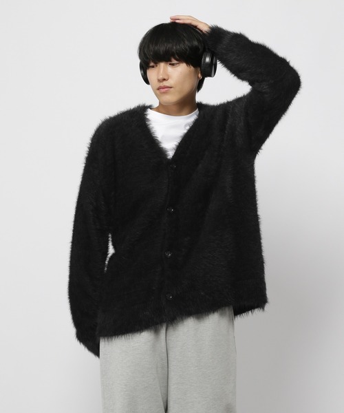 3.3 Field Trip （3.3フィールドトリップ）の「3.3 Field Trip／フェザーVネックカーデ（カーディガン/ボレロ・メンズ・チャコール/ブラック・FREE）」の10枚目の写真