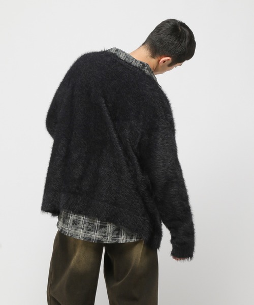 3.3 Field Trip （3.3フィールドトリップ）の「3.3 Field Trip／フェザーVネックカーデ（カーディガン/ボレロ・メンズ・チャコール/ブラック・FREE）」の9枚目の写真