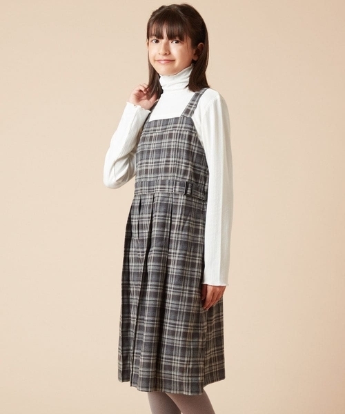 【セール】[160]スクエアネックプリーツジャンスカ（ワンピース）｜a.v.v（アーヴェヴェ） 5,591円