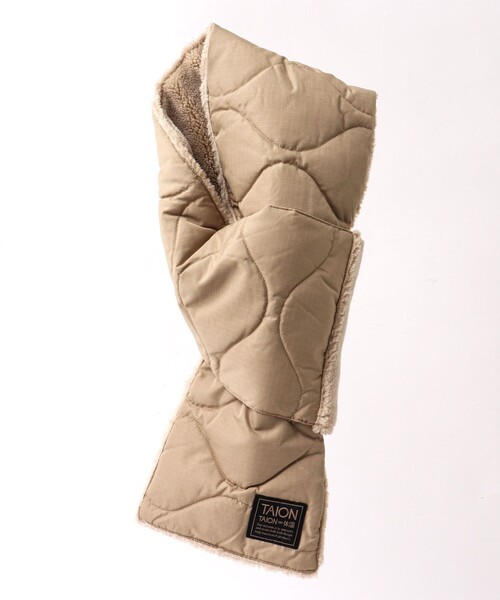 TAION（タイオン）の「【TAION/タイオン】MILITARY R/S DOWN SCARF 17（マフラー・メンズ・ミント/ベージュ/ブラック/チャコールグレー・FREE）」の4枚目の写真