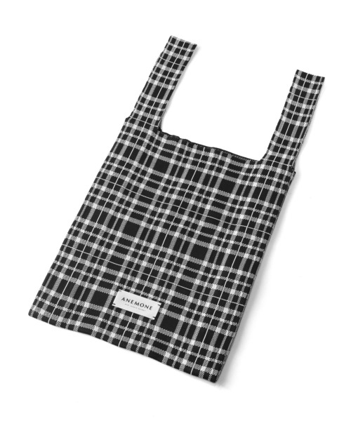 ANEMONE（アネモネ）の「チェック柄ニットバッグ（トートバッグ・レディース・ブラック/ブルー/イエロー/グリーン/レッド・FREE）」の10枚目の写真