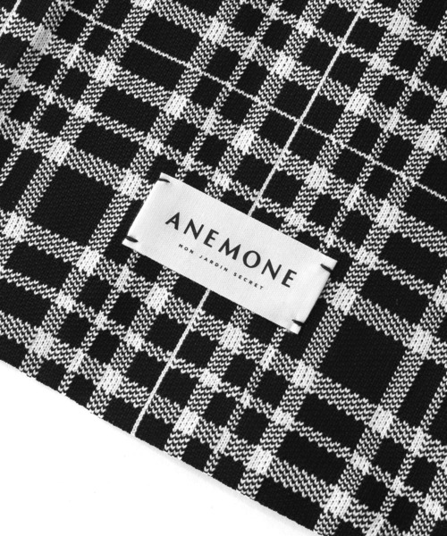 ANEMONE（アネモネ）の「チェック柄ニットバッグ（トートバッグ・レディース・ブラック/ブルー/イエロー/グリーン/レッド・FREE）」の13枚目の写真