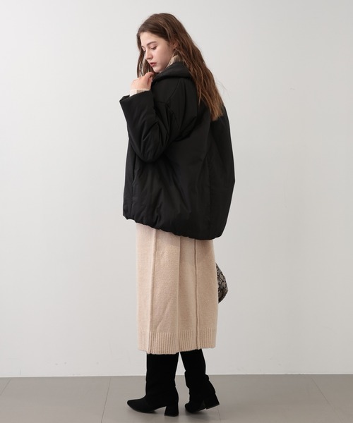saloon（サルーン）の「SALOON(サルーン)/ナイロン中綿ジャケット（ダウンジャケット/コート・レディース・ブラック/オフホワイト・FREE）」の18枚目の写真