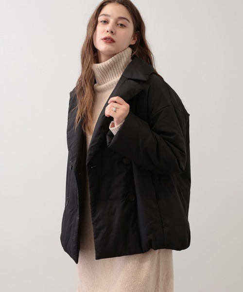 saloon（サルーン）の「SALOON(サルーン)/ナイロン中綿ジャケット（ダウンジャケット/コート・レディース・ブラック/オフホワイト・FREE）」の21枚目の写真