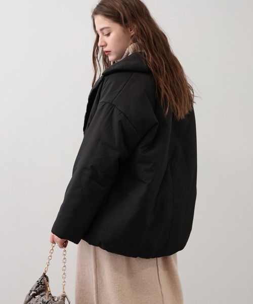 saloon（サルーン）の「SALOON(サルーン)/ナイロン中綿ジャケット（ダウンジャケット/コート・レディース・ブラック/オフホワイト・FREE）」の22枚目の写真