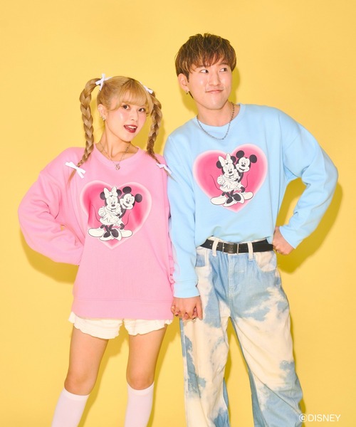 Seiney Blonde ハートミッキーマウス&ミニーマウス/スウェット Seiney Blonde（セイニーブロンド）の「ハートミッキーマウス