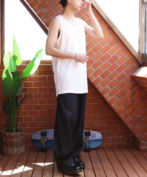 ８(eight)（エイト）の「ワッフルタンクトップ（タンクトップ・メンズ・オフホワイト/グレー/ブラック・LARGE/X-LARGE/MEDIUM）」の6枚目の写真