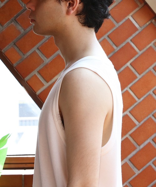 ８(eight)（エイト）の「ワッフルタンクトップ（タンクトップ・メンズ・オフホワイト/グレー/ブラック・LARGE/X-LARGE/MEDIUM）」の22枚目の写真