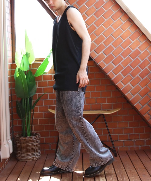 ８(eight)（エイト）の「ワッフルタンクトップ（タンクトップ・メンズ・オフホワイト/グレー/ブラック・LARGE/X-LARGE/MEDIUM）」の11枚目の写真