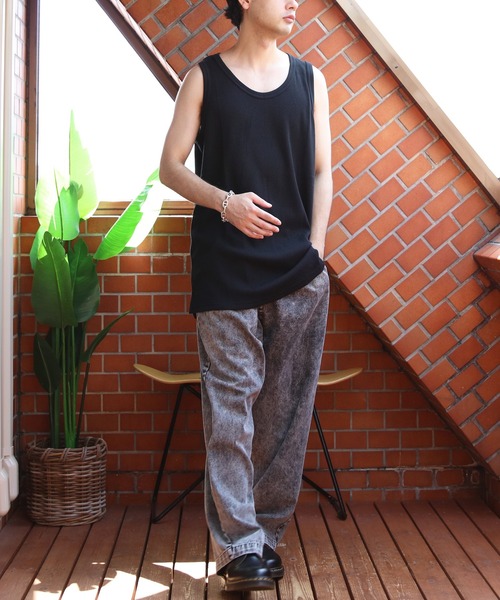 ８(eight)（エイト）の「ワッフルタンクトップ（タンクトップ・メンズ・オフホワイト/グレー/ブラック・LARGE/X-LARGE/MEDIUM）」の14枚目の写真