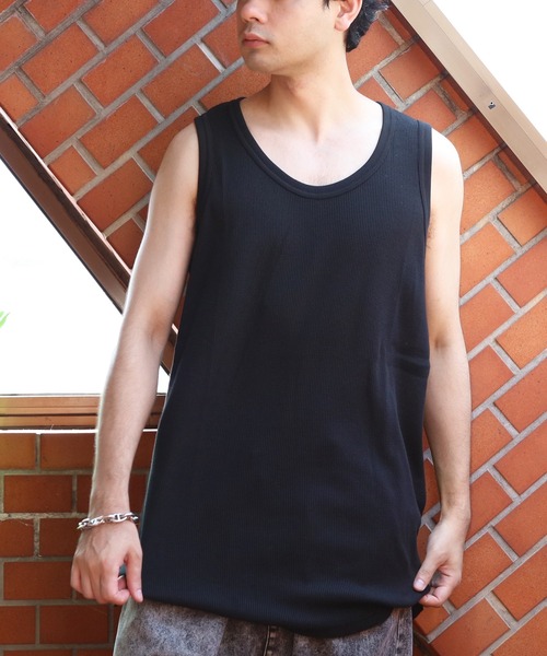 ８(eight)（エイト）の「ワッフルタンクトップ（タンクトップ・メンズ・オフホワイト/グレー/ブラック・LARGE/X-LARGE/MEDIUM）」の9枚目の写真