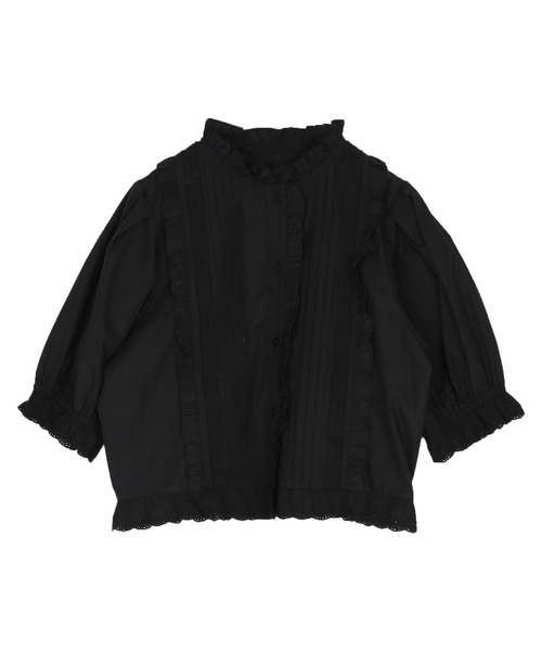 titivate（ティティベイト）の「フリルレースデザインブラウス（シャツ/ブラウス・レディース・ブラック/オフホワイト・L/M/S）」の17枚目の写真