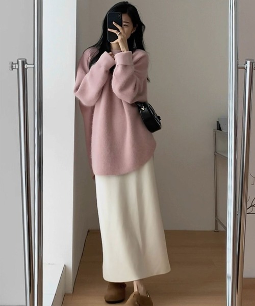 blackdia ocean(ブラックダイヤオーシャン)の「blackdia ocean オーバーサイズニット(ニット/セーター・レディース・ブラウン/ホワイト/ブラック・FREE)」の7枚目の写真