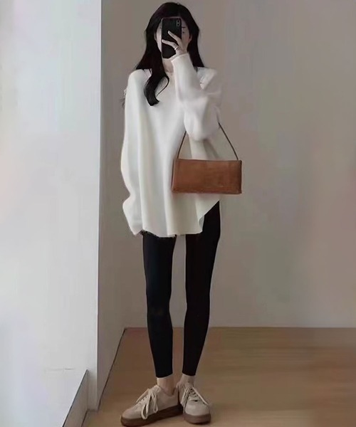 blackdia ocean(ブラックダイヤオーシャン)の「blackdia ocean オーバーサイズニット(ニット/セーター・レディース・ブラウン/ホワイト/ブラック・FREE)」の8枚目の写真