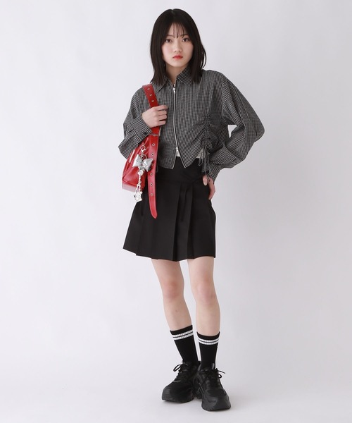 repipi armario（レピピ アルマリオ）の「WZIPショートシャツ（シャツ/ブラウス・キッズ・パープル/イエロー/ブラック・SMALL/MEDIUM/LARGE）」の17枚目の写真