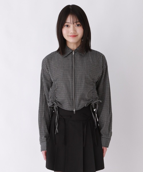 repipi armario（レピピ アルマリオ）の「WZIPショートシャツ（シャツ/ブラウス・キッズ・パープル/イエロー/ブラック・SMALL/MEDIUM/LARGE）」の11枚目の写真