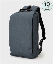 ◆【薄型/満員電車対応】10ポケット軽量バックパック ON・OFF兼用／PCポケット付き