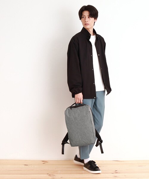 THE SHOP TK (ザ ショップ ティーケー )の「◆【薄型/満員電車対応】10ポケット軽量バックパック ON・OFF兼用/PCポケット付き(バックパック/リュック・メンズ・ネイビー/ダークグレー/ブラック・00)」の10枚目の写真