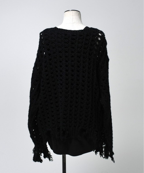 REFLEM レフレム　セーター　ブラック　黒 REFLEM ニット セーター 「REFLEM/レフレム」ハンドステッチ