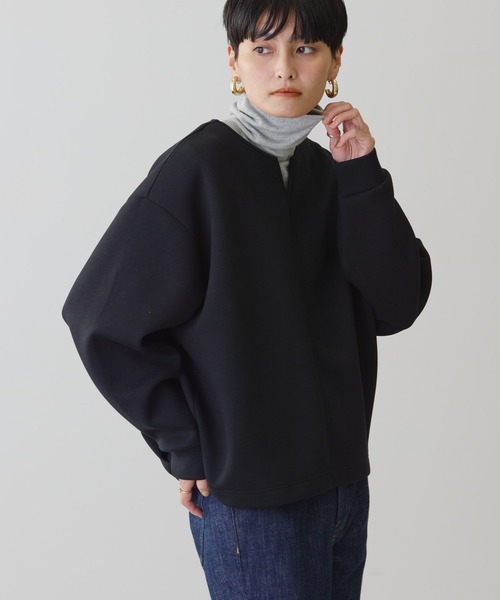 AMERICAN HOLIC(アメリカンホリック)の「スキッパーポンチプルオーバー(スウェット・レディース・ブラック/グレイッシュベージュ/グレー系その他・M/L)」の4枚目の写真