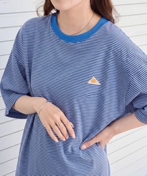 別注【KELTY】オーバーサイズ マルチボーダーTEE / アメカジ レトロ配色 ビッグTシャツ アウトドア / ユニセックス