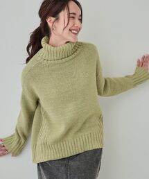 SHOO・LA・RUE | ミックス感が大人かわいい タートルネックニット(ニット/セーター)