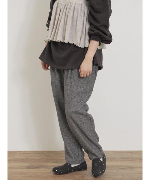 Samansa Mos2（サマンサ モスモス）の「ウール混テーパードパンツ（その他パンツ・レディース・ベージュ/ブラック/モカ/グリーン・L/M）」の2枚目の写真