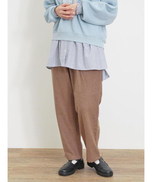 Samansa Mos2（サマンサ モスモス）の「ウール混テーパードパンツ（その他パンツ・レディース・ベージュ/ブラック/モカ/グリーン・L/M）」の12枚目の写真