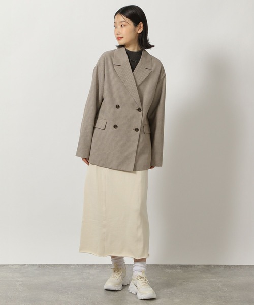 LAKOLE（ラコレ）の「裏毛刺繍ナロースカート / 310589（スカート・レディース・オフホワイト/グレー/チャコールグレー・FREE）」の4枚目の写真